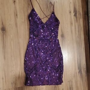 Windsor Sparkling Purple Mini Dress